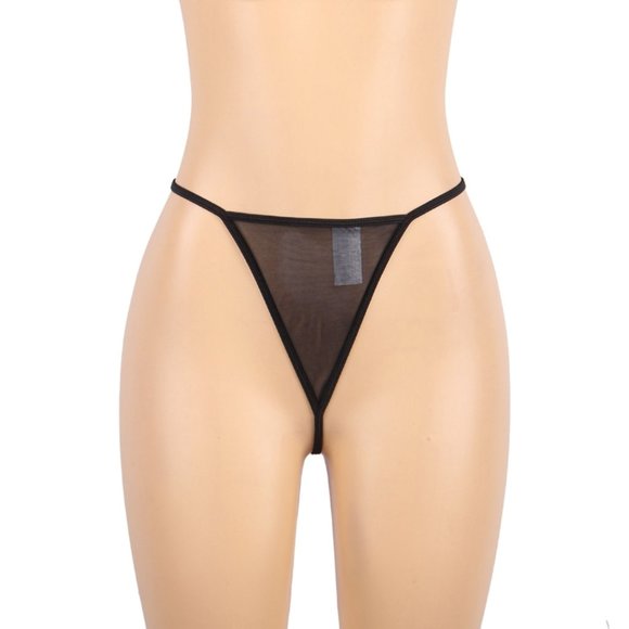 COPY - Sexy Black Soft Eyelash Lace Sheer Babydoll Set - Picture 8 of 8